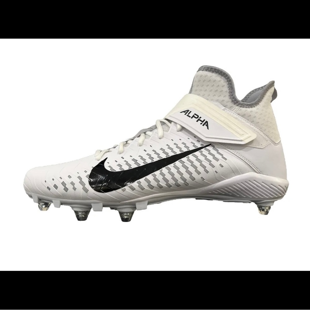 Size 14 Nike Alpha Menace Pro 2 Mid Detachable Football Cleat White CK4277-100